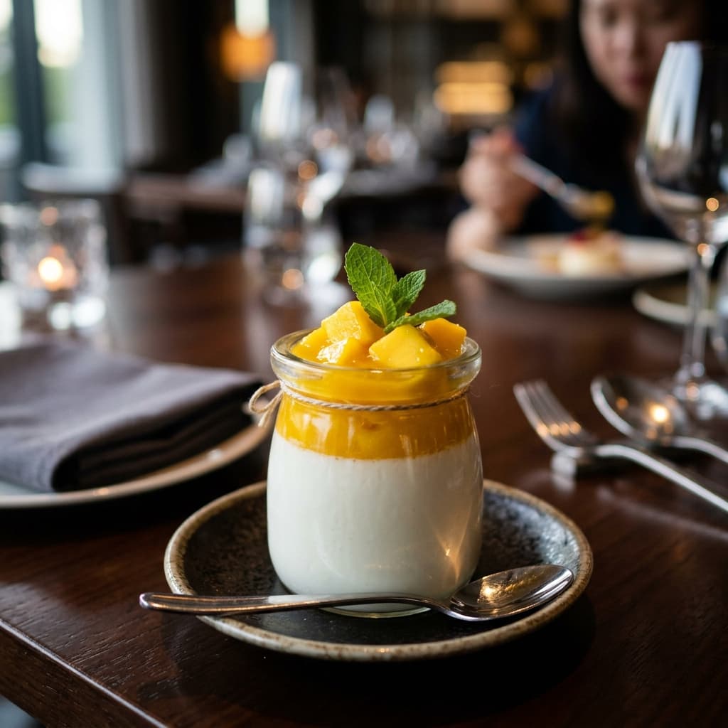 Mango Coconut Panna Cotta